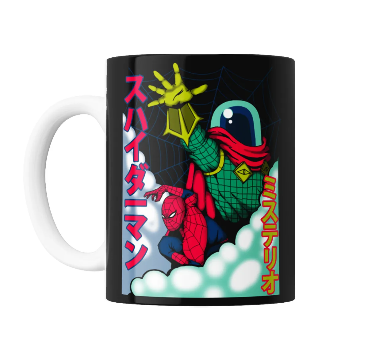 Taza de Cerámica Spiderman Japón Spider-Man y Mysterio en estilo manga - vista 2