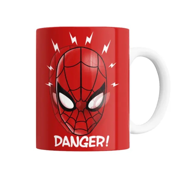 Taza de Cerámica Spiderman Danger Mascara