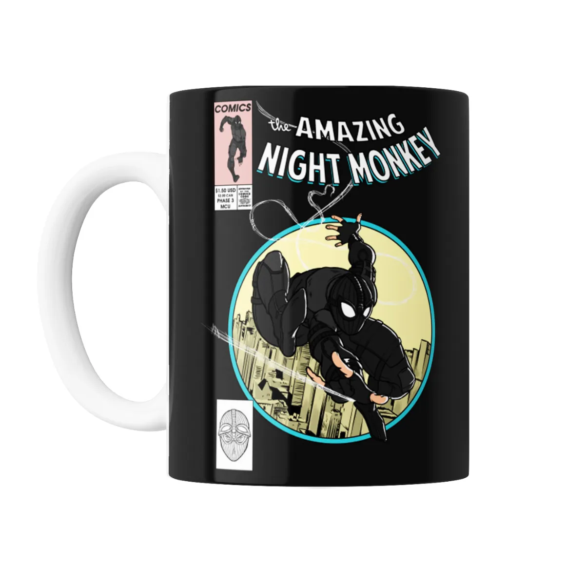 Taza de Cerámica Spiderman Traje Negro The Amazing Night Monkey - vista 2