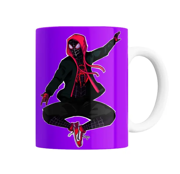 Taza de Cerámica Spiderman Miles Morales Capucha Roja