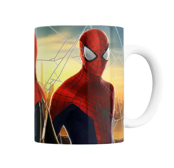 Taza de Cerámica Spiderman Traje Negro y Dorado No Way Home