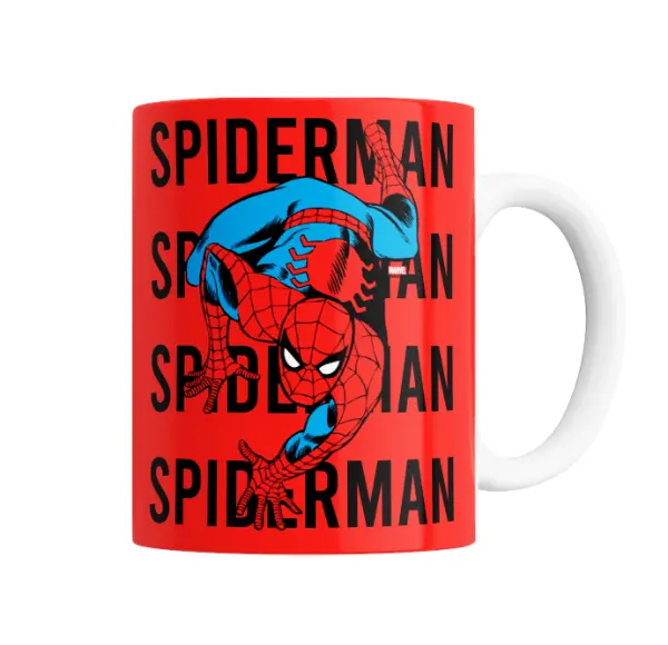 Taza de Cerámica Spiderman Vintage Comic Repetido