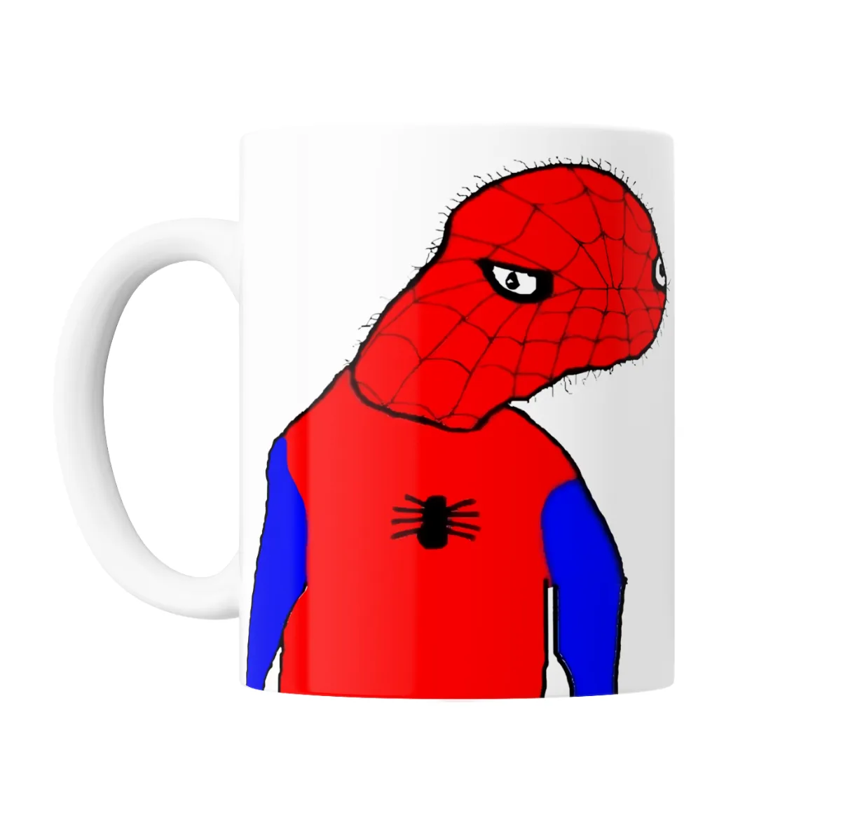 Taza de Cerámica Spiderman Meme Cabeza Caída - vista 2