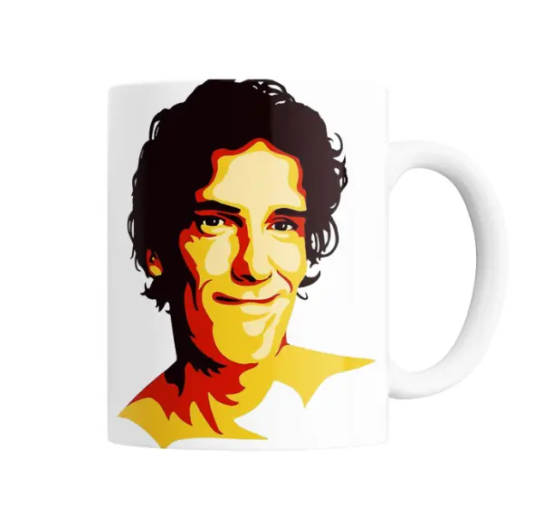 Taza de Cerámica Spinetta Retrato Pop Art