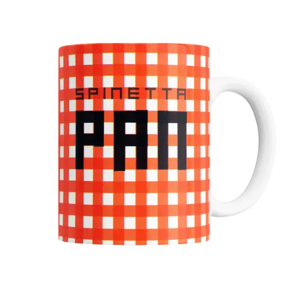 Taza de Cerámica Spinetta Pan Cuadrillé Naranja