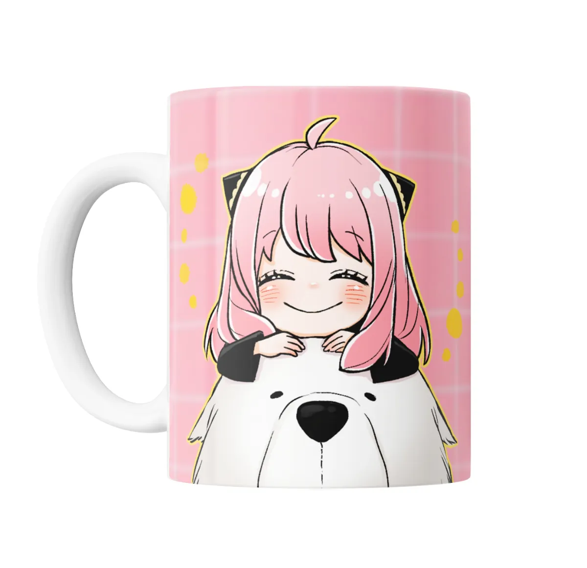 Taza de Cerámica Spy Family Anya y Bond Abrazo - vista 2