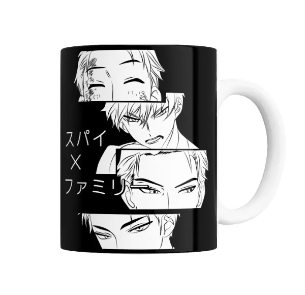 Taza de Cerámica Spy Family Anya Loid Yor Franky Ojos