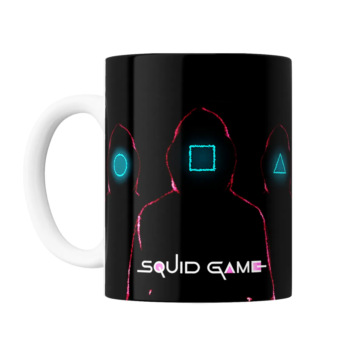 Taza de Cerámica Squid Game Figuras Geométricas Neón - vista 2
