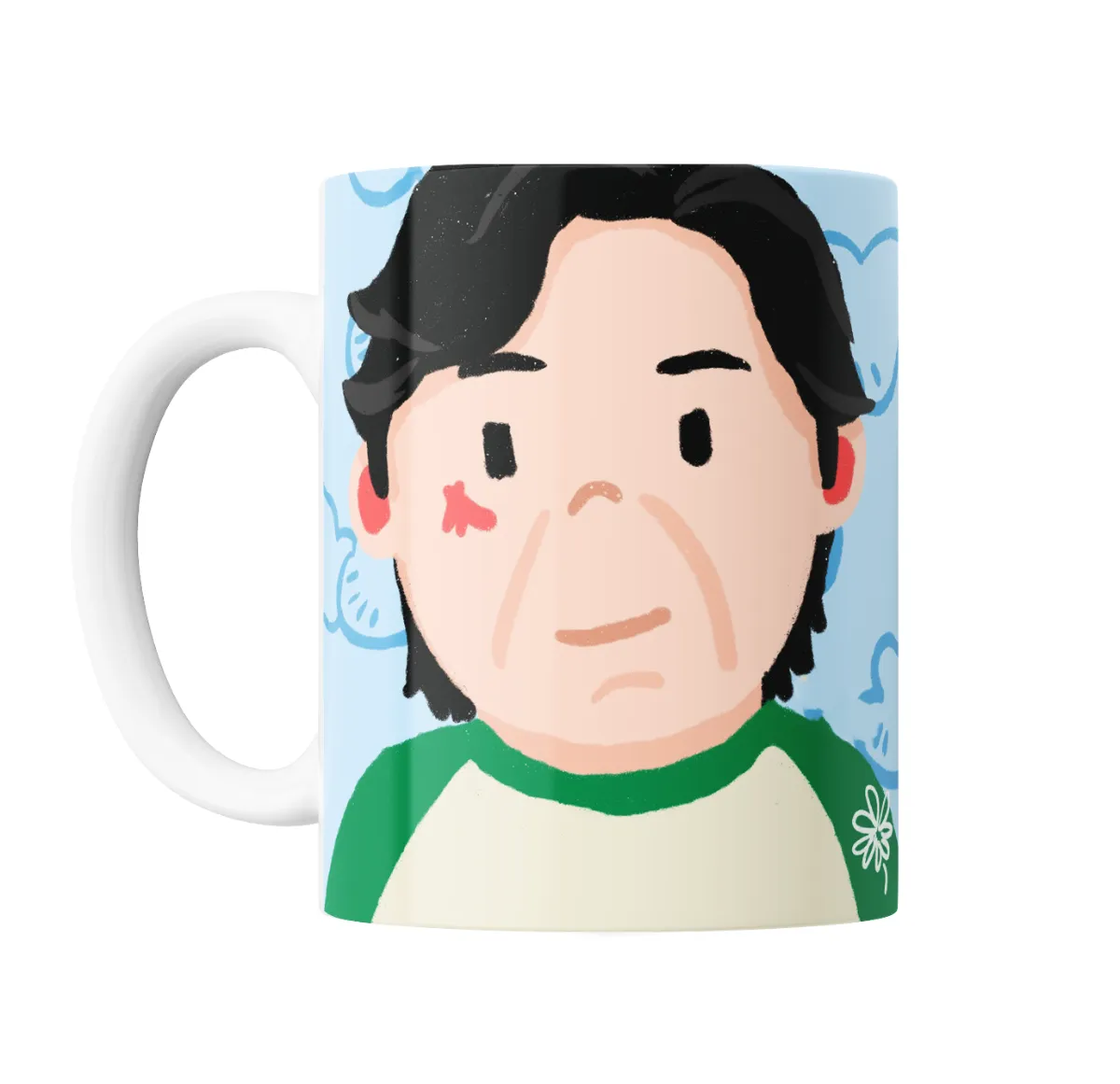 Taza de Cerámica Squid Game Jugador Buzo Verde Ilustrado - vista 2