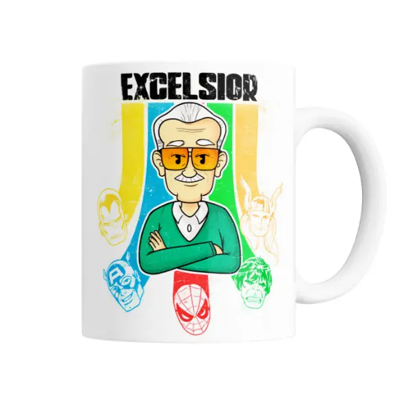 Taza de Cerámica Stan Lee Excelsior Superhéroes Marvel
