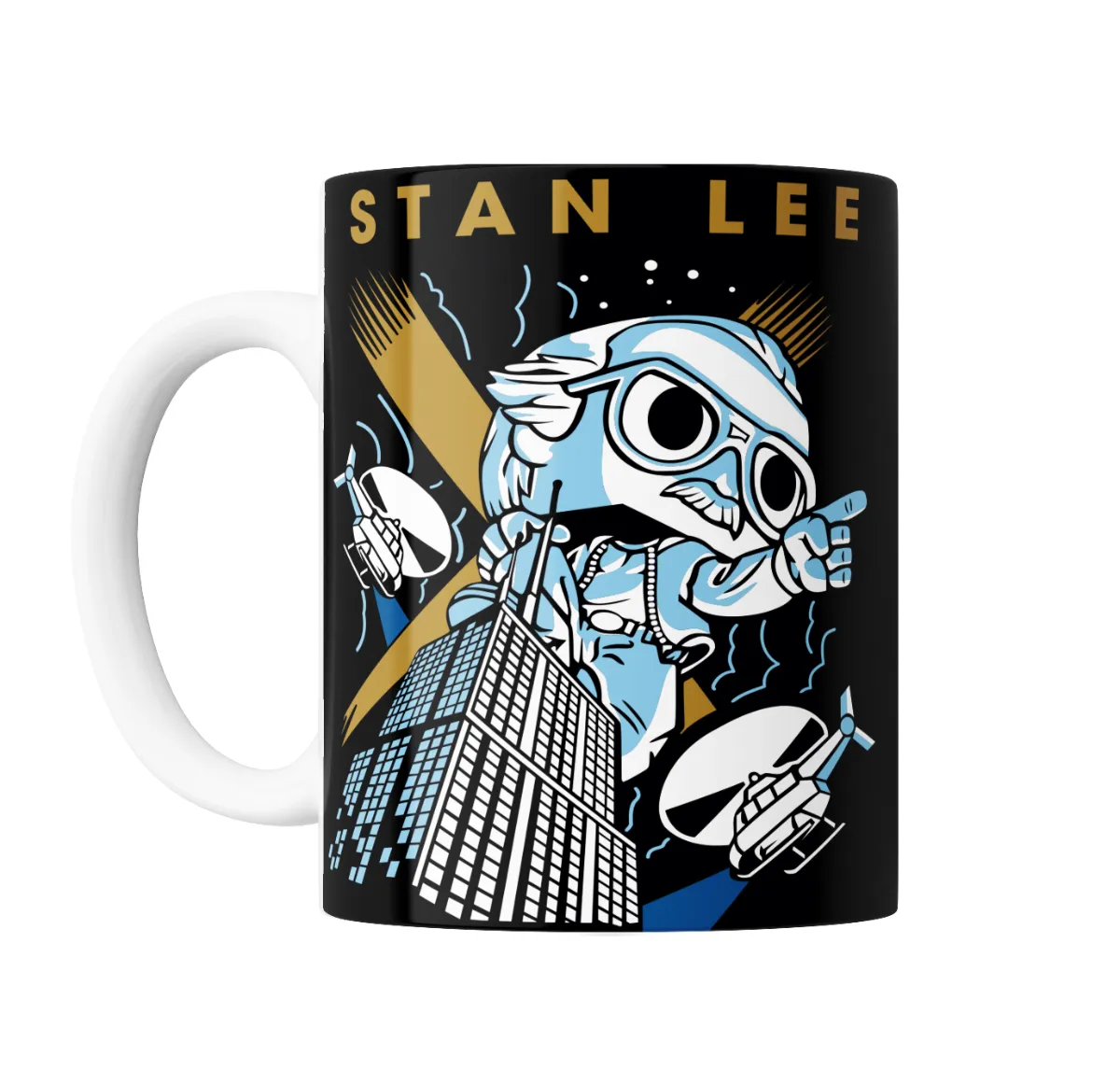 Taza de Cerámica Stan Lee Rascacielos y Helicópteros - vista 2