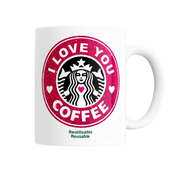 Taza de Cerámica StarBucks I Love You Coffee