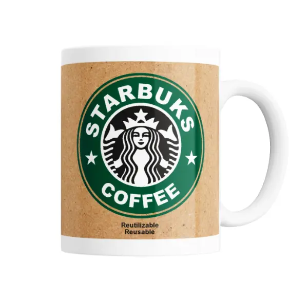 Taza de Cerámica Starbucks Starbuks Coffee Parodia