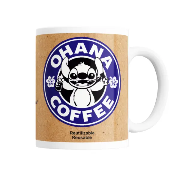 Taza de Cerámica Lilo & Stitch Ohana Coffee