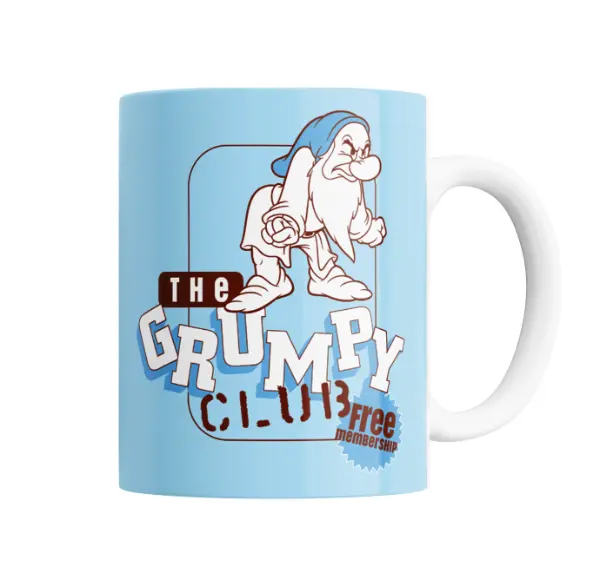 Taza de Cerámica Blanca Nieves Gruñón The Grumpy Club
