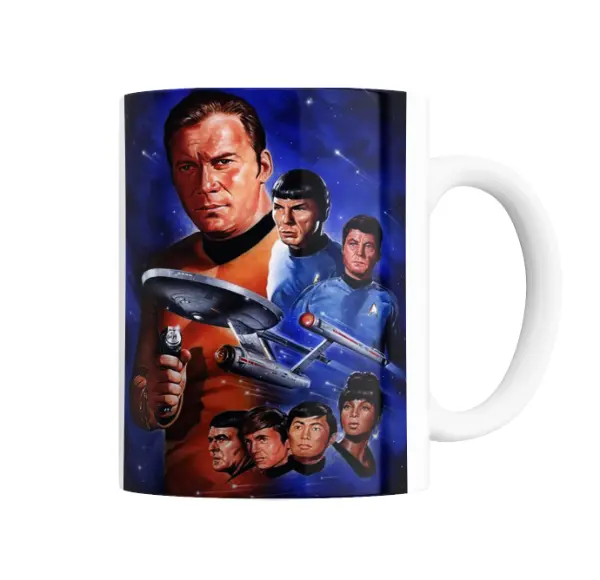 Taza de Cerámica Star Trek Capitán Kirk y la Tripulación