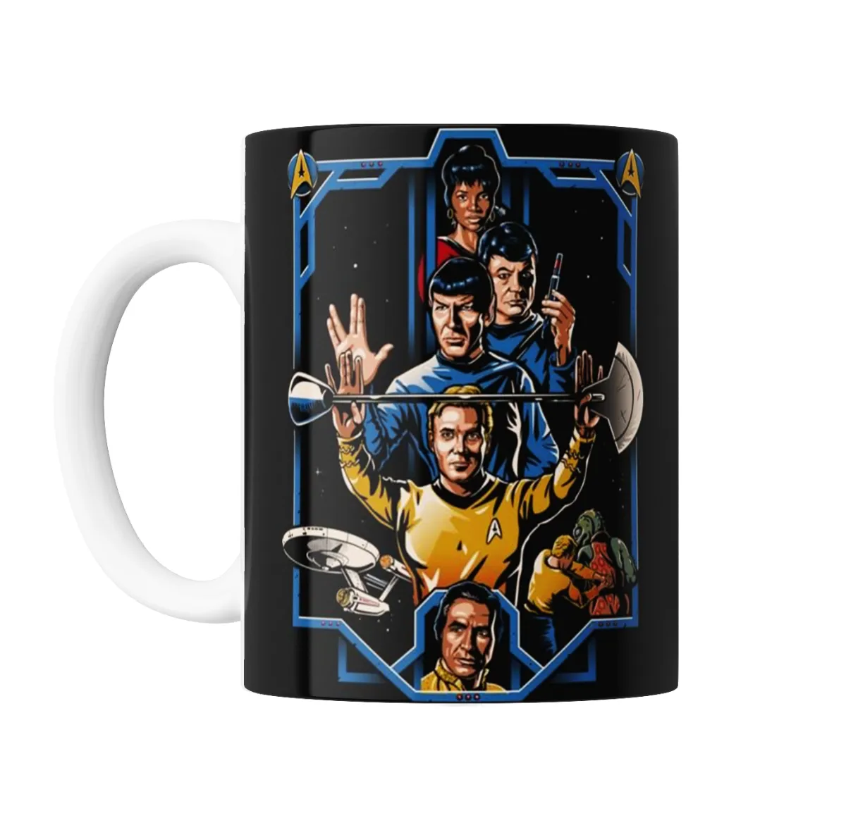 Taza de Cerámica Star Trek Kirk Spock McCoy Uhura - vista 2