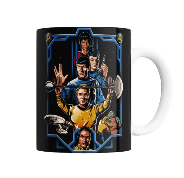 Taza de Cerámica Star Trek Kirk Spock McCoy Uhura