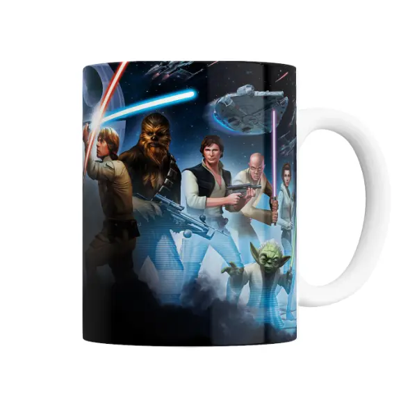 Taza de Cerámica Star Wars Darth Vader vs Luke Skywalker Sable de Luz
