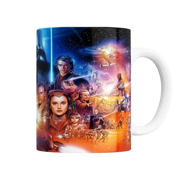 Taza de Cerámica Star Wars Darth Vader Luke Yoda Leia Obi-Wan Anakin