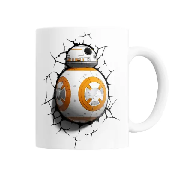 Taza de Cerámica Star Wars BB-8 Rompiendo la Pared