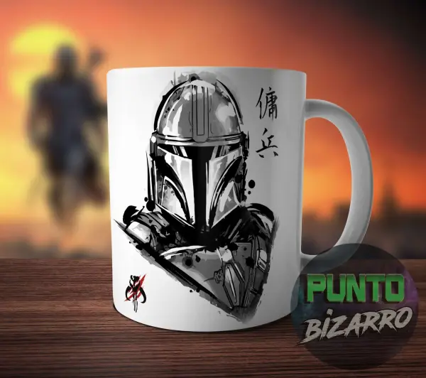 Taza de Cerámica Star Wars The Mandalorian Armadura Kanji