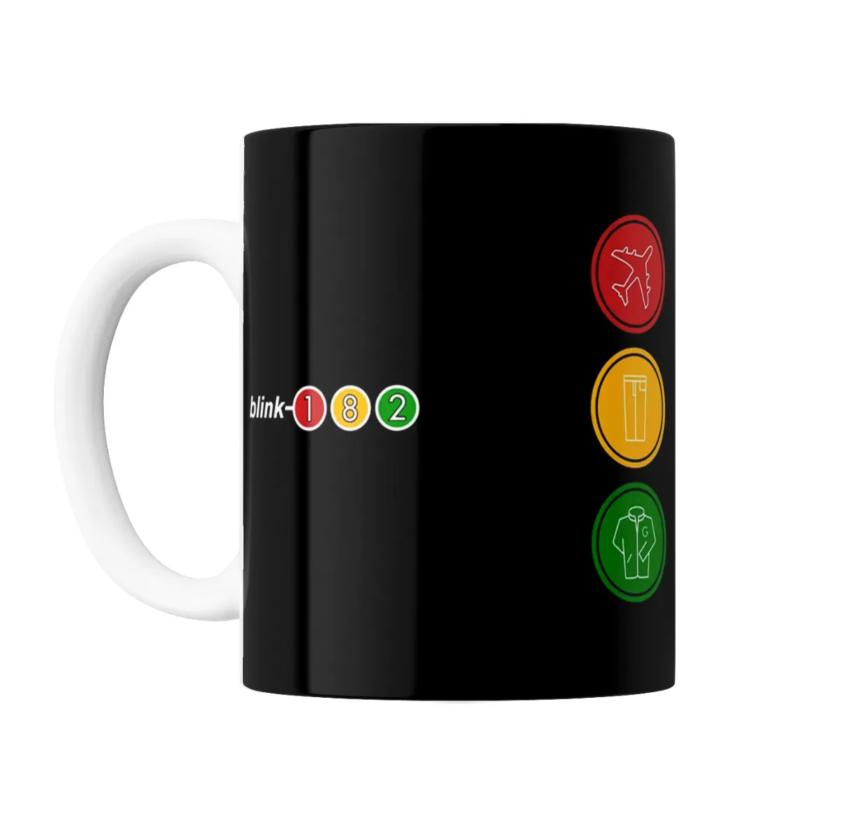 Taza de Cerámica Blink 182 Semáforo Avión Vaso Campera - vista 2