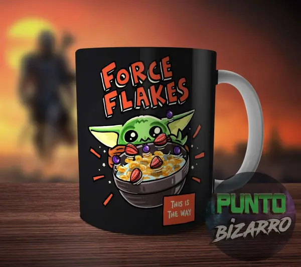 Taza de Cerámica Star Wars Baby Yoda Force Flakes