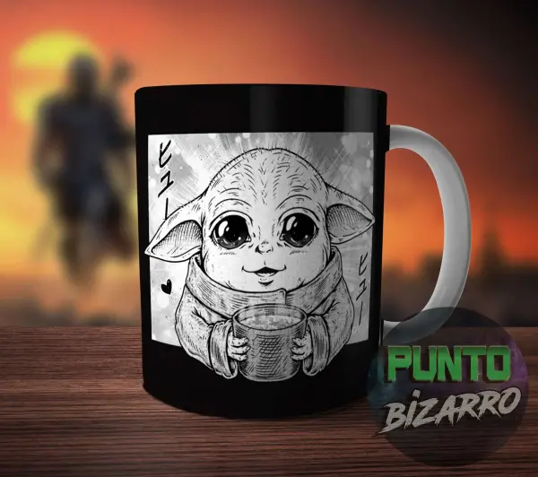 Taza de Cerámica Star Wars Baby Yoda Manga Kawaii
