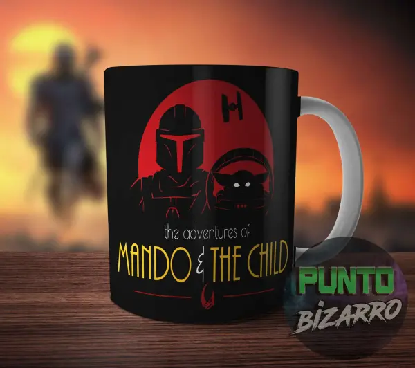 Taza de Cerámica Star Wars Mandalorian Mando y The Child Adventures