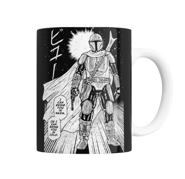Taza de Cerámica Star Wars The Mandalorian Manga Estilo Anime