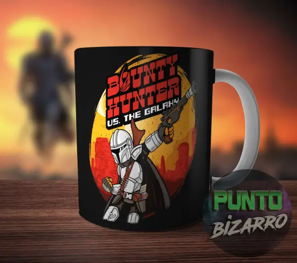 Taza de Cerámica Star Wars Mandalorian Bounty Hunter vs The Galaxy