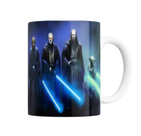 Taza de Cerámica Star Wars Villanos y Jedi Sables de Luz