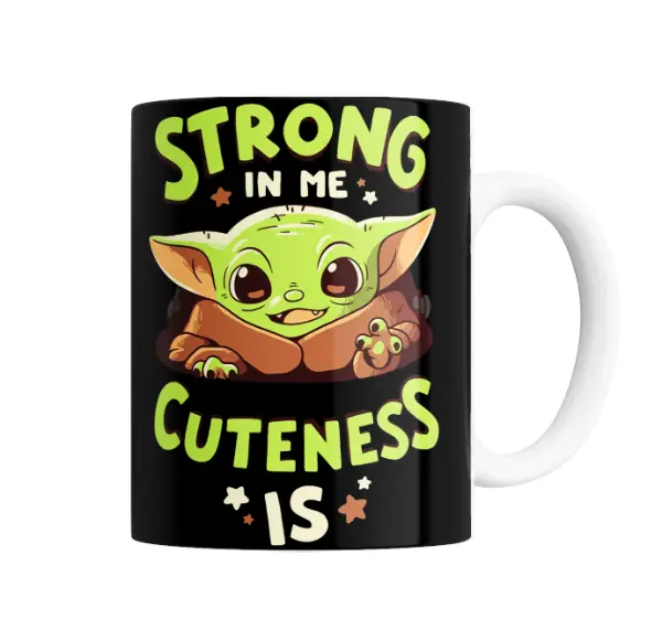 Taza de Cerámica Star Wars Baby Yoda Strong in Me Cuteness Is