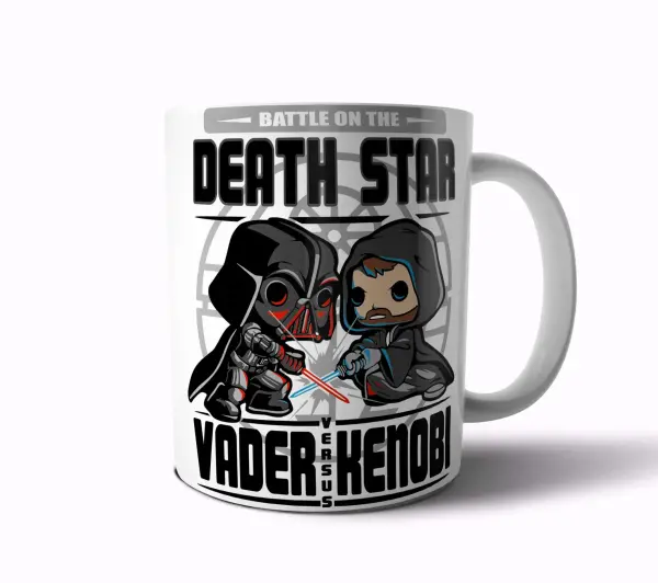 Taza de Cerámica Star Wars Battle on the Death Star Vader vs Kenobi