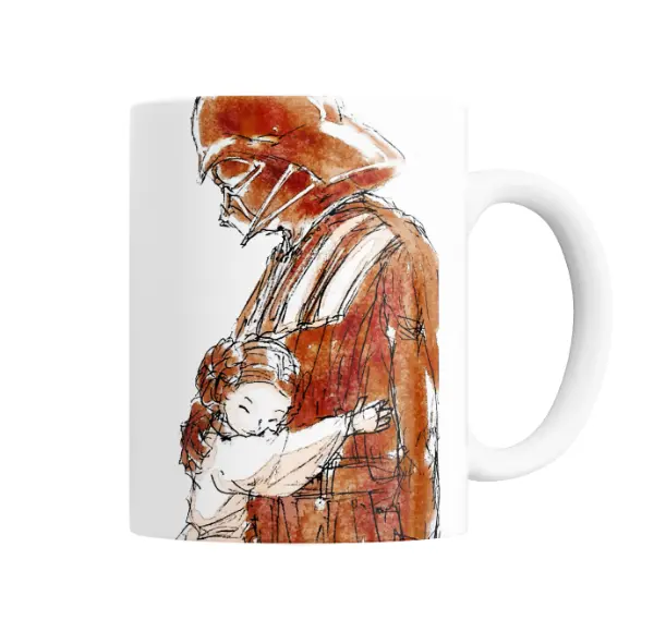 Taza de Cerámica Star Wars Darth Vader con Bebé Luke