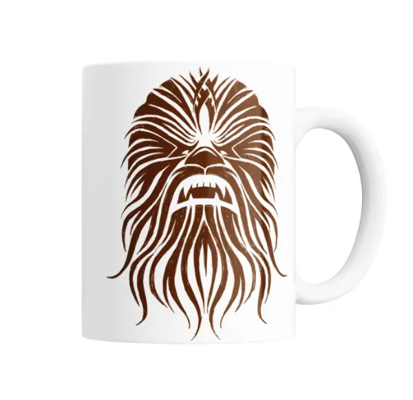 Taza de Cerámica Star Wars Chewbacca Diseño Minimalista