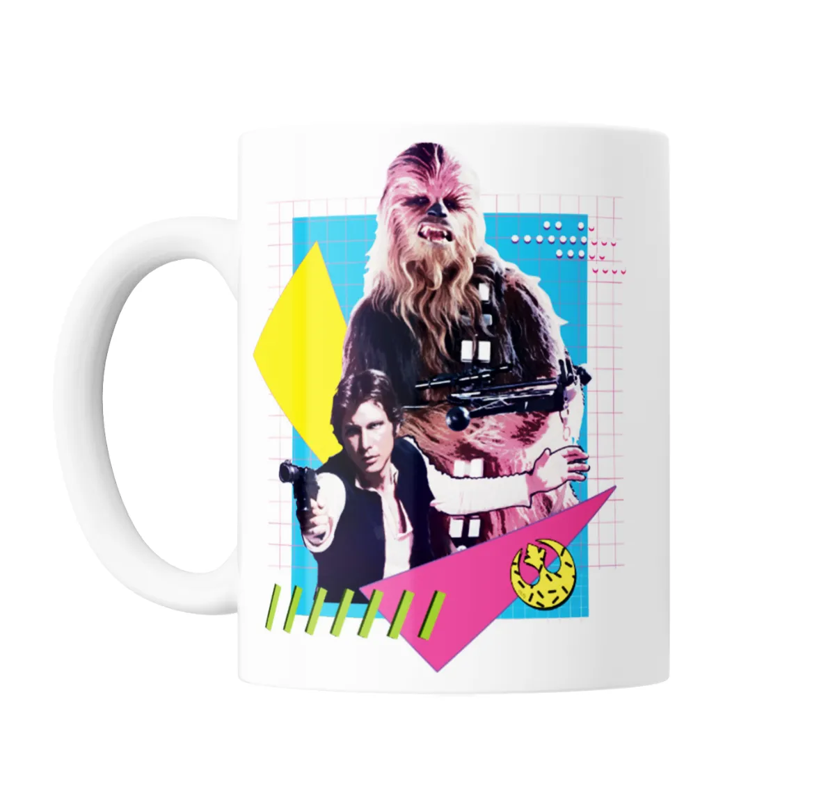 Taza de Cerámica Star Wars Han Solo y Chewbacca Retro Neon - vista 2