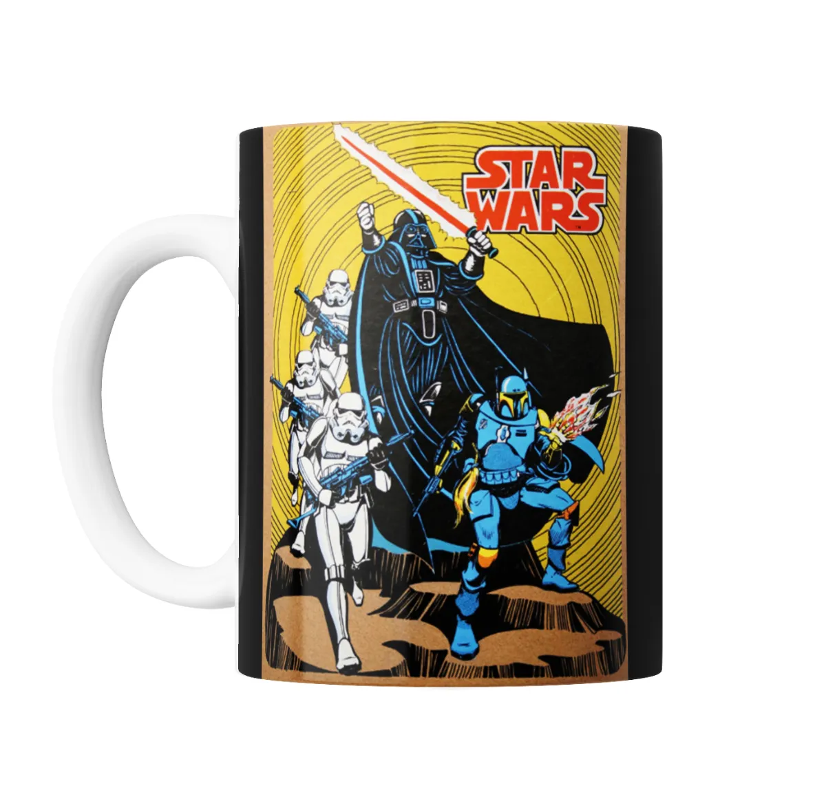 Taza de Cerámica Star Wars Darth Vader Stormtroopers y Boba Fett - vista 2