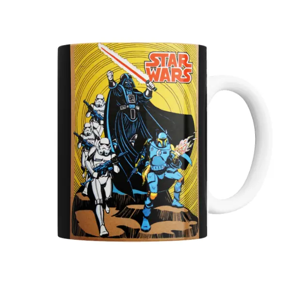 Taza de Cerámica Star Wars Darth Vader Stormtroopers y Boba Fett