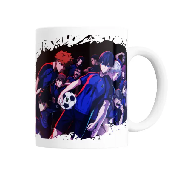Taza de Cerámica Blue Lock Equipo Azul Personajes