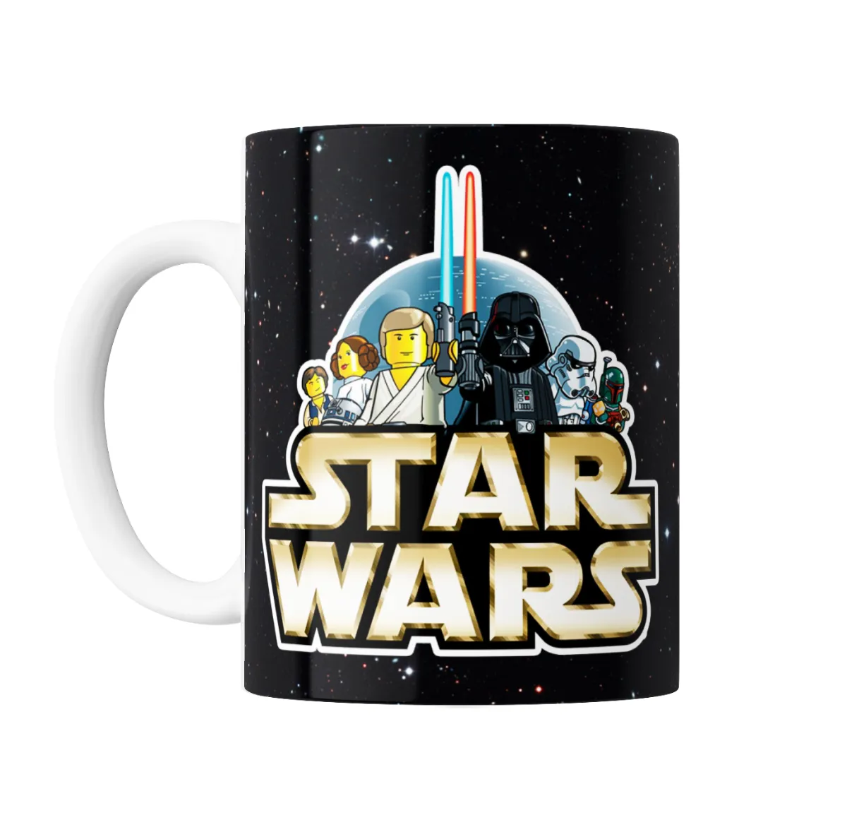 Taza de Cerámica Star Wars Lego Luke, Leia, Vader y Boba Fett - vista 2
