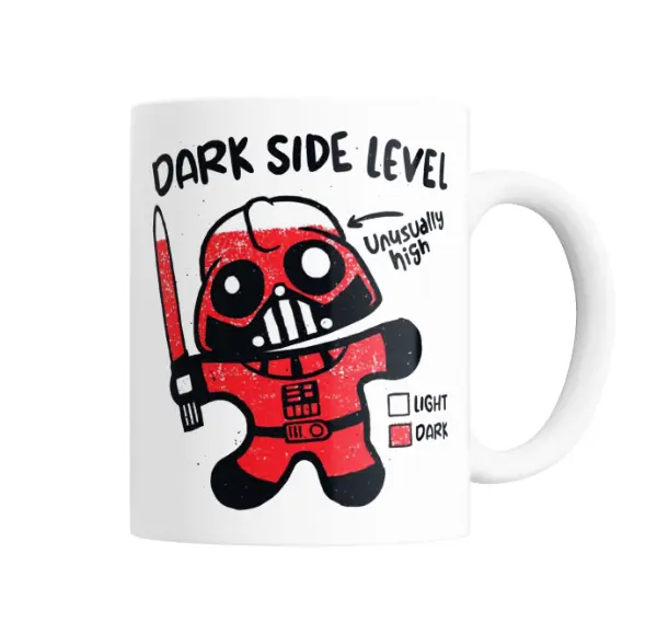 Taza de Cerámica Star Wars Darth Vader Dark Side Level Kawaii