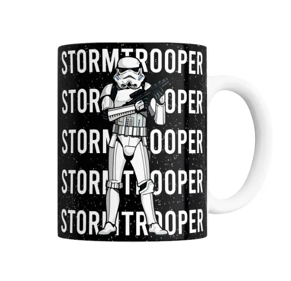 Taza de Cerámica Star Wars Stormtrooper Texto Repetido