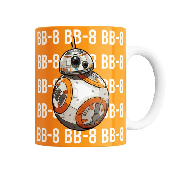 Taza de Cerámica Star Wars BB-8 Patrón Naranja