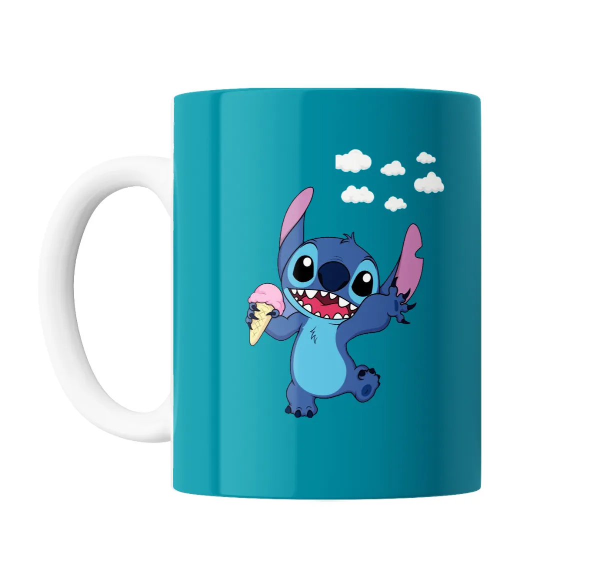 Taza de Cerámica Stitch tocando ukelele - vista 2