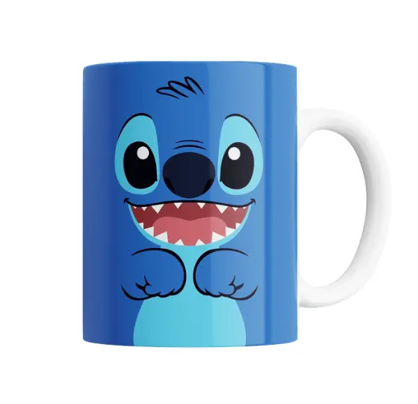 Taza de Cerámica Stitch Cara Sonriente