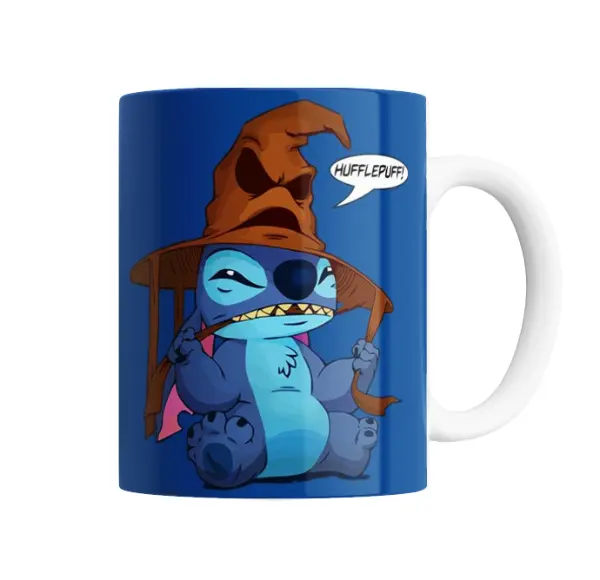 Taza de Cerámica Stitch Sombrero Seleccionador Hufflepuff