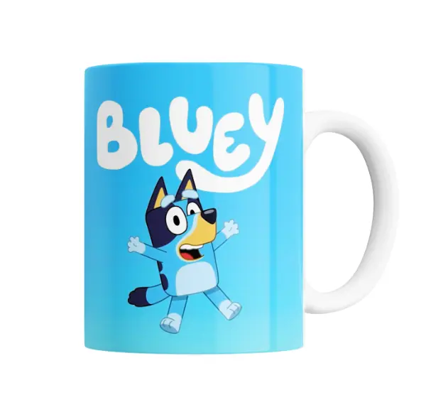 Taza de Cerámica Bluey Bluey Logo y Personaje
