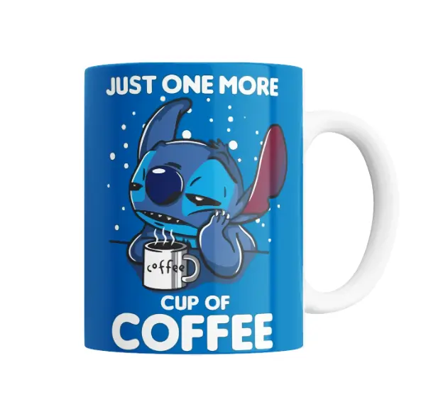Taza de Cerámica Stitch Just One More Cup of Coffee